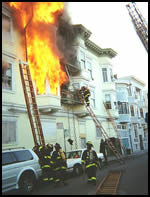 Wooden Ladders in Use - Click for larger image