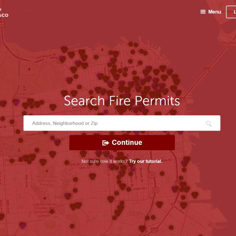 Link to SF Fire Permits Data Map