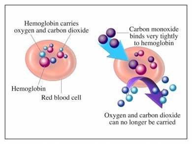 Carbon Monoxide - Binding with Oxygen