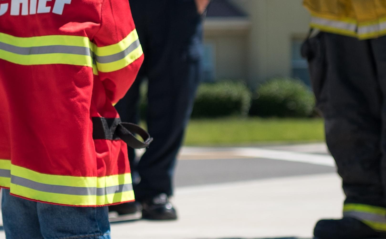 Child in fire chief uniform