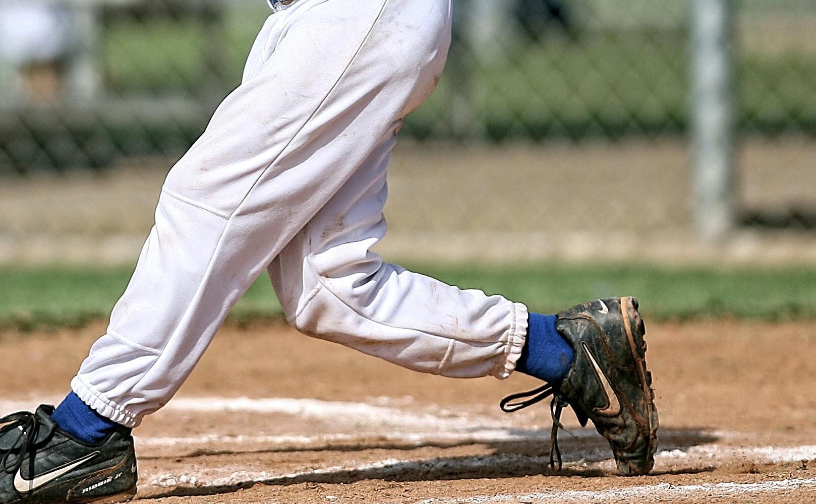 Boy playing baseball