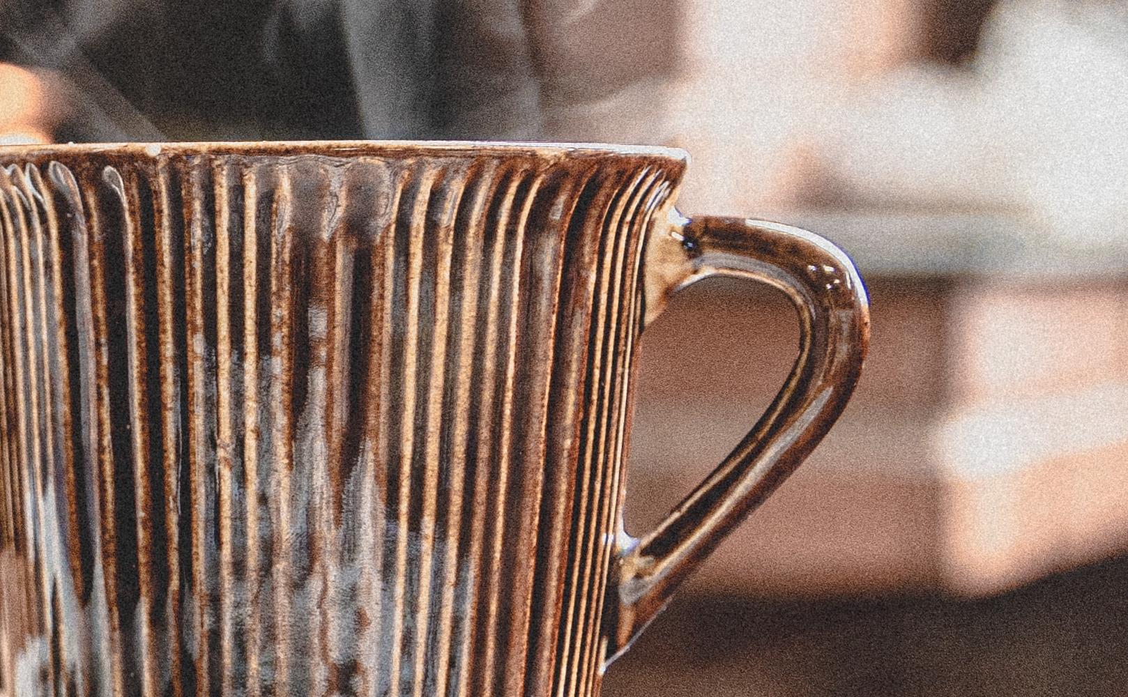 Fireplace with coffee photo