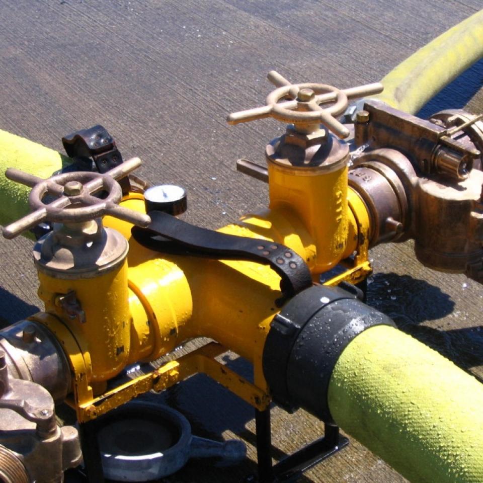 Charged Portable Hydrant: Part of the AWSS (Auxiliary Water Supply System)