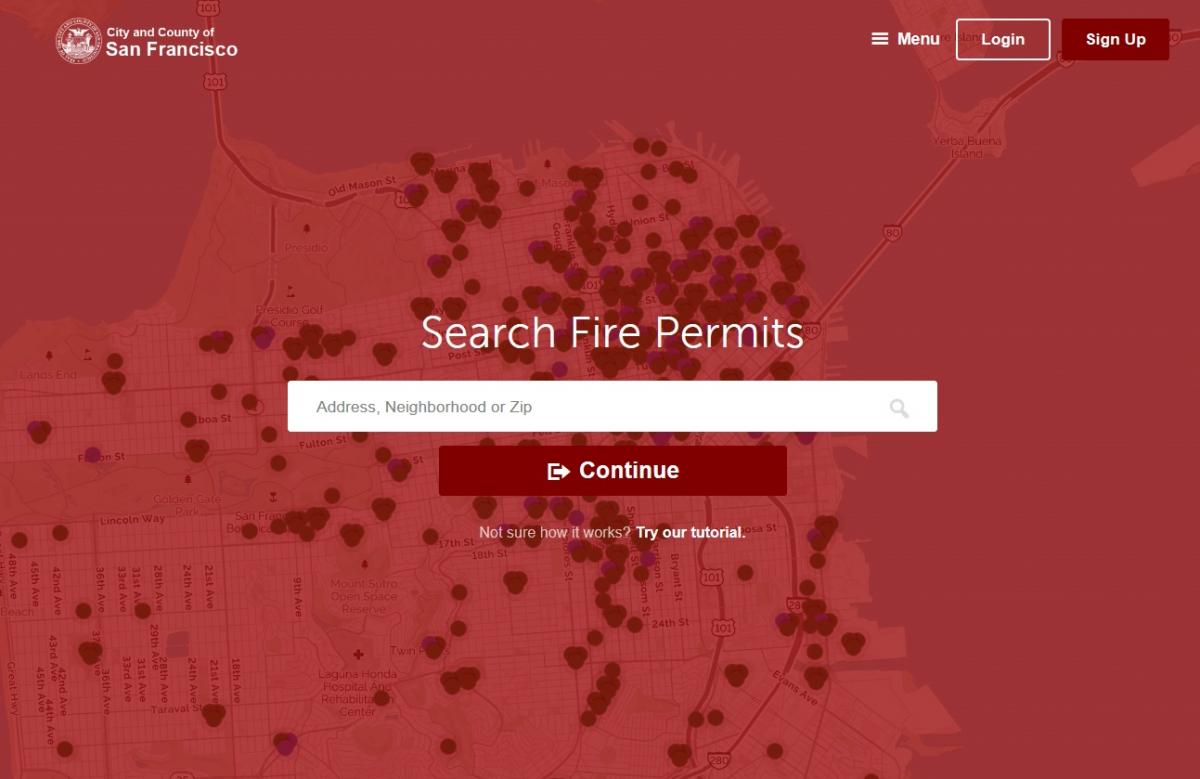 Link to SF Fire Permits Data Map