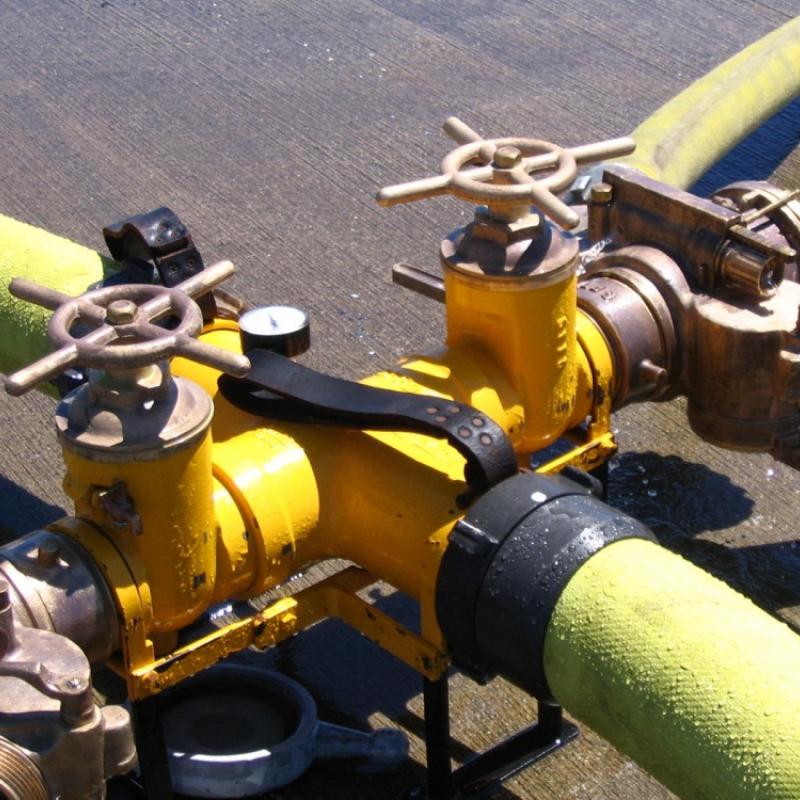 Charged Portable Hydrant: Part of the AWSS (Auxiliary Water Supply System)