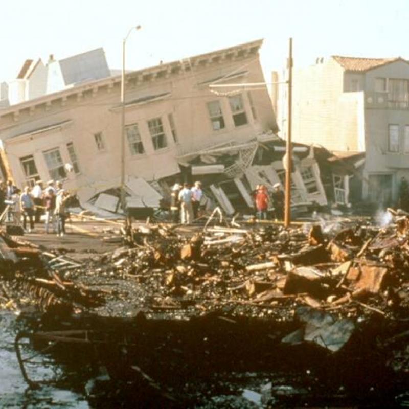 1989 Earthquake and Fire:  Marina District